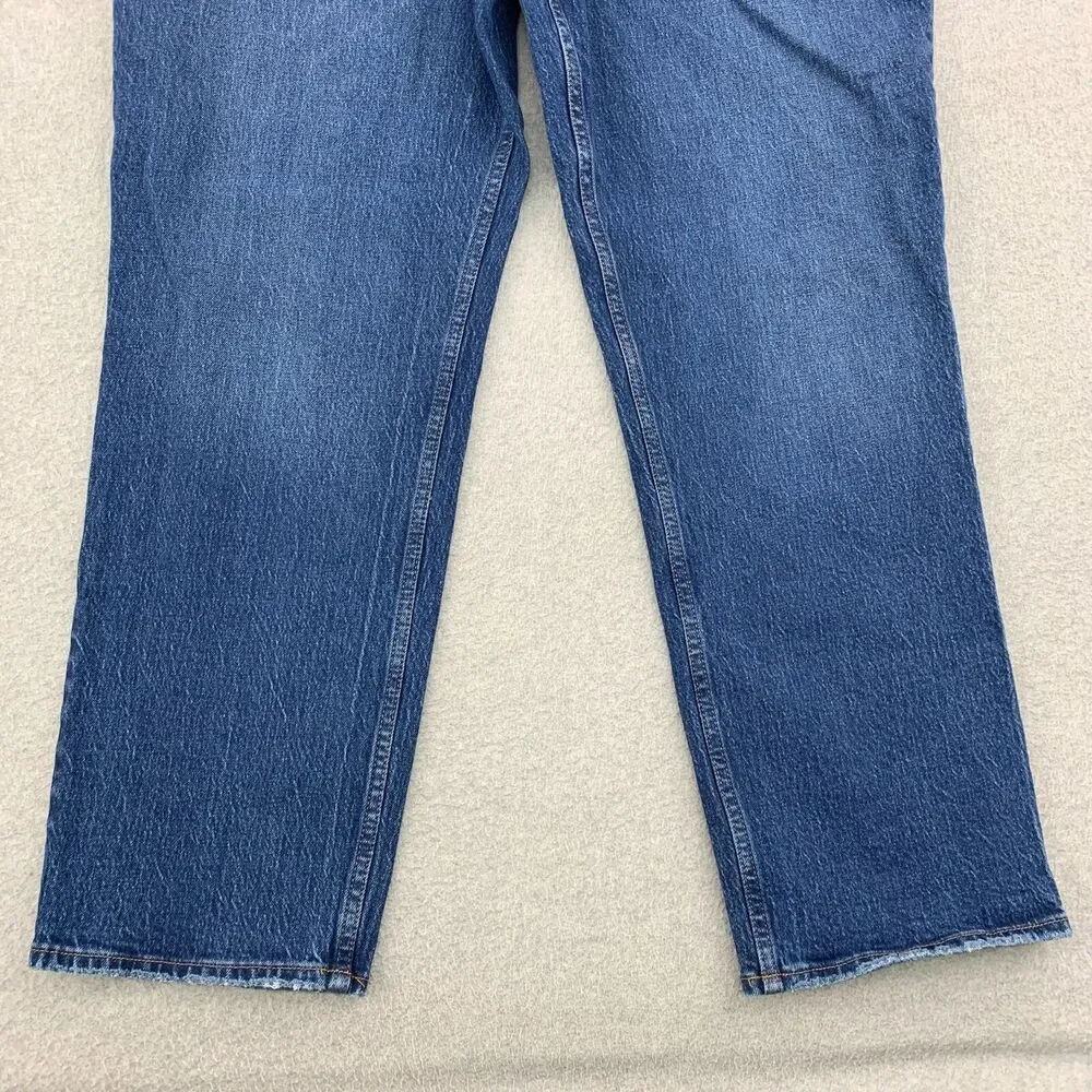 Abercrombie & Fitch Jeans 35/20R 90s Straight Ultra High Rise Stretch Denim - Picture 3 of 16